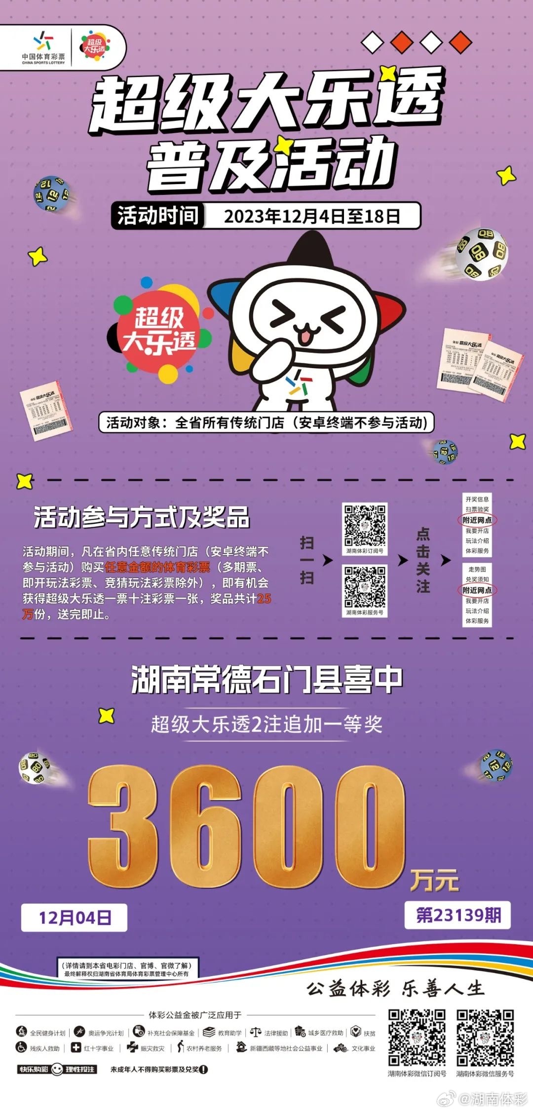 湖南体彩超级加倍活动，公益与幸运的双重盛宴